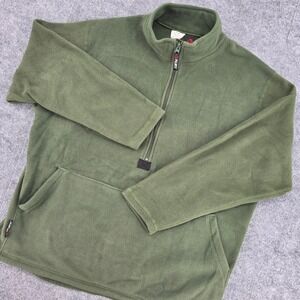 Peckham USMC Polartec Fleece Pullover Mens XL Olive Green Quarter Zip